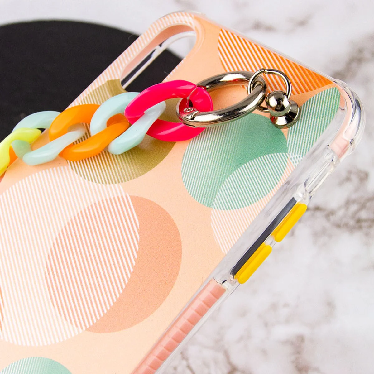 TPU+PC чохол Colorspot з ремінцем-ланцюгом для Apple iPhone XS Max (6.5") Bubbles