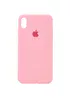 Чехол Silicone case (A) (с закрытым низом) для Apple iPhone XS Max (6.5") Розовый / Pink