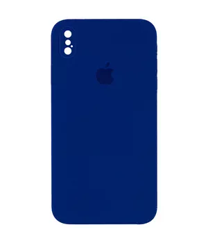 Чехол Silicone Case Square Full Camera Protective (AA) для Apple iPhone XS Max (6.5") Синий / Deep navy