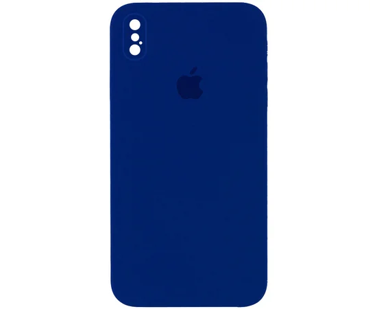 Чохол Silicone Case Square Full Camera Protective (AA) для Apple iPhone XS Max (6.5") Синій / Deep navy