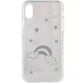 TPU+Glass чехол Aurora Space для Apple iPhone XS Max (6.5") Радуга