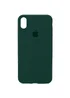 Чехол Silicone Case Full Protective (AA) для Apple iPhone XS Max (6.5") Зеленый / Forest green
