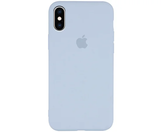 Чехол Silicone Case Slim Full Protective для Apple iPhone XS Max (6.5") Голубой / Ice blue