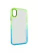Чохол TPU+PC Fresh sip series для Apple iPhone XS Max (6.5") Бірюзовий / Лимонний