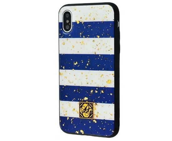 TPU+PC "Confetti Print" для Apple iPhone XS Max (6.5") Синие полосы
