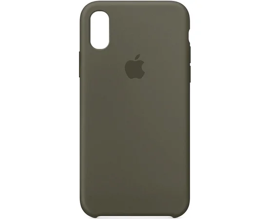Чехол Silicone Case (AA) для Apple iPhone XS Max (6.5") Серый / Light Olive