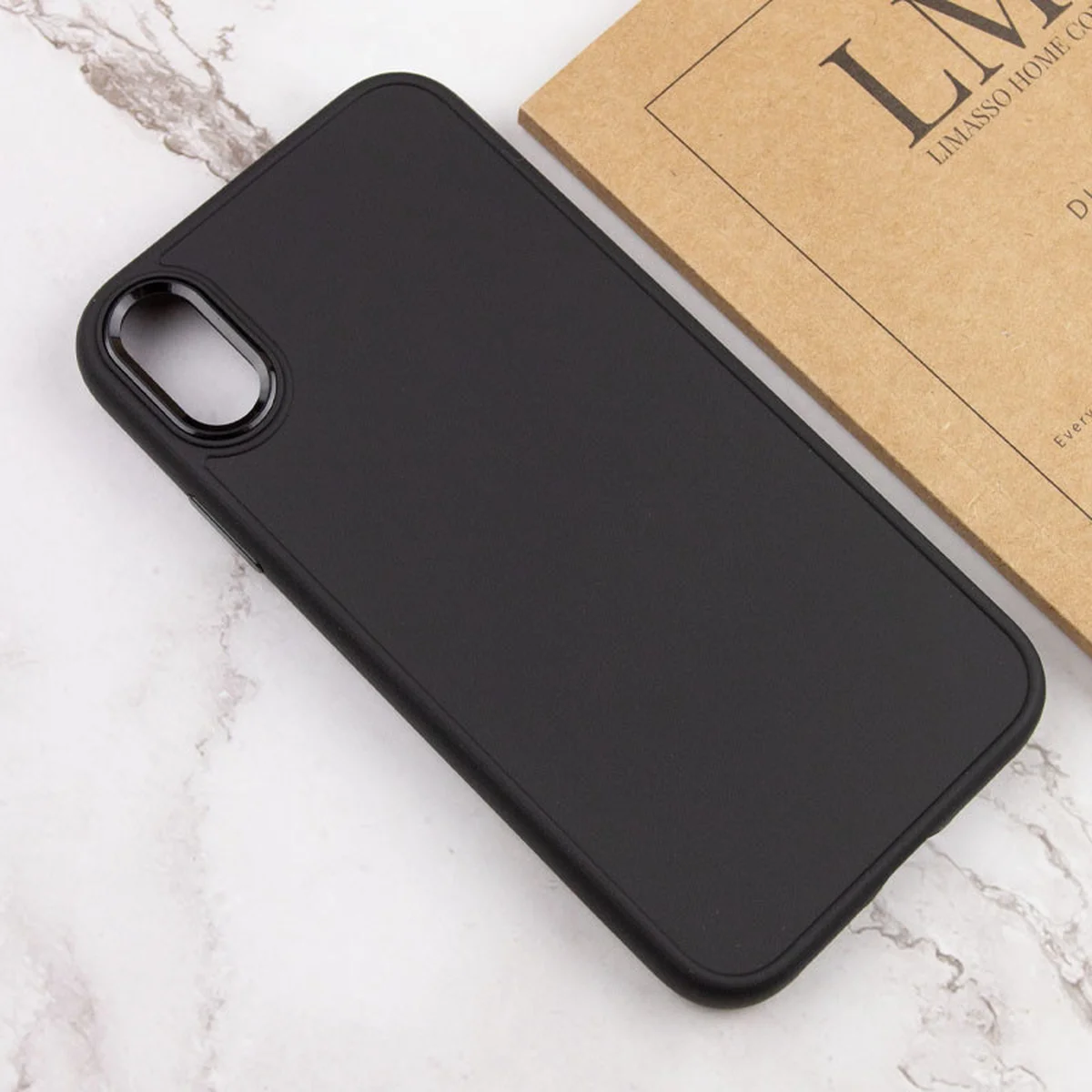 TPU чехол Bonbon Metal Style для Apple iPhone XS Max (6.5") Черный / Black