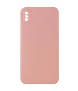 Силиконовый чехол Candy Full Camera для Apple iPhone XS Max (6.5") Розовый / Pink Sand