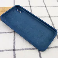 Чехол Silicone Case Square Full Camera Protective (AA) для Apple iPhone XS Max (6.5") Синий / Navy blue