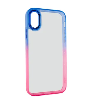 Чехол TPU+PC Fresh sip series для Apple iPhone XS Max (6.5") Розовый / Синий