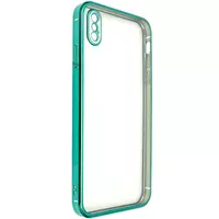Прозрачный силиконовый чехол с глянцевой окантовкой Full Camera для Apple iPhone XS Max (6.5") Зеленый