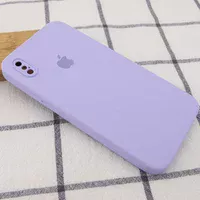 Чохол Silicone Case Square Full Camera Protective (AA) для Apple iPhone XS Max (6.5 ") Бузковий / Dasheen