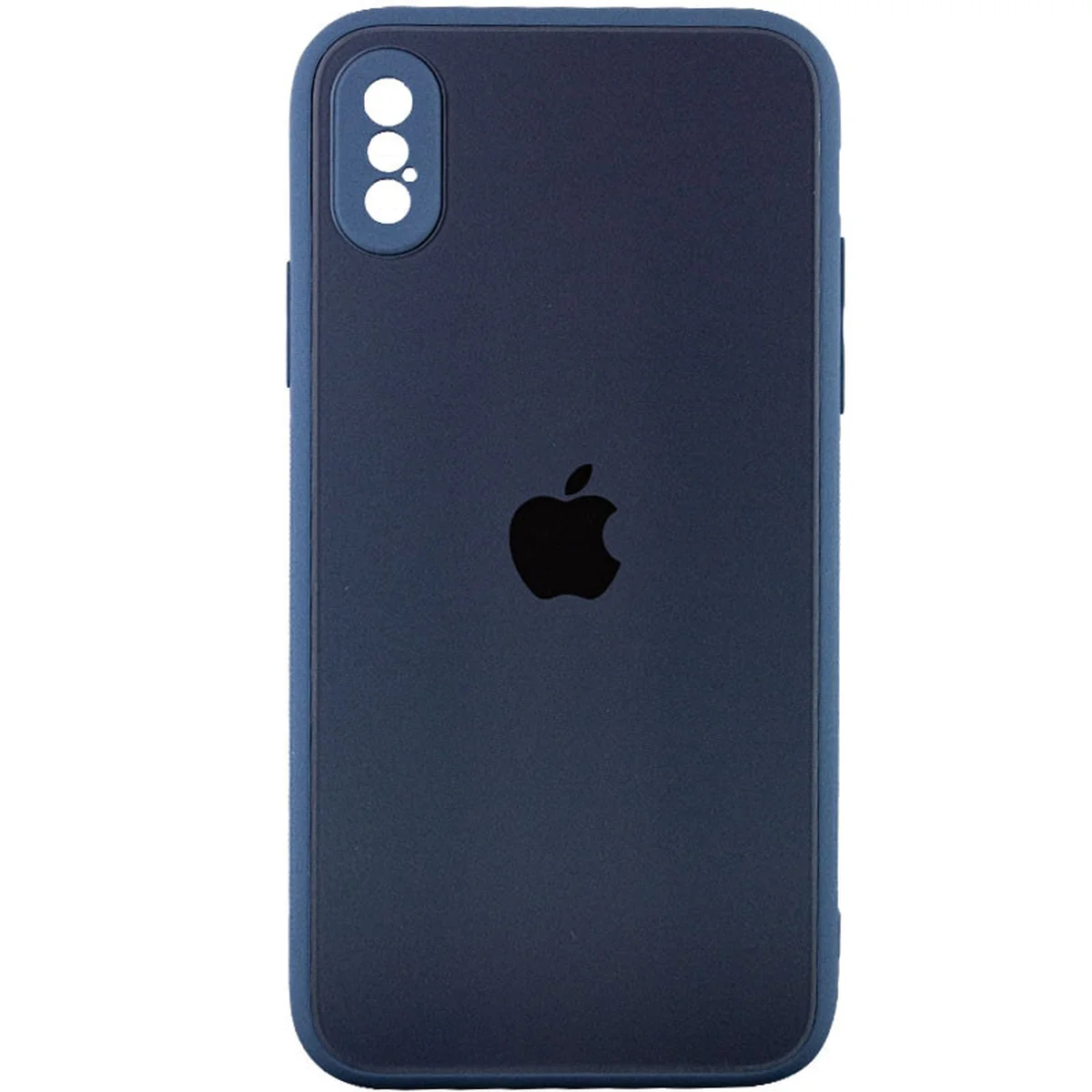TPU+Glass чехол Matte Candy Full camera для Apple iPhone XS Max (6.5") Синий