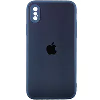 TPU+Glass чехол Matte Candy Full camera для Apple iPhone XS Max (6.5") Синий