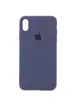 Чехол Silicone case (A) (с закрытым низом) для Apple iPhone XS Max (6.5") Темный Синий / Midnight Blue
