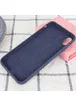Чехол Silicone case (A) (с закрытым низом) для Apple iPhone XS Max (6.5") Темный Синий / Midnight Blue