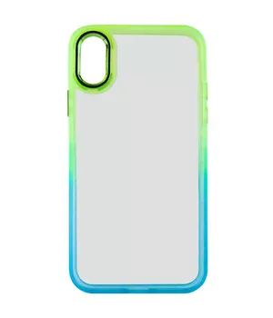 Чехол TPU+PC Fresh sip series для Apple iPhone XS Max (6.5") Бирюзовый / Лимонный