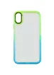 Чохол TPU+PC Fresh sip series для Apple iPhone XS Max (6.5") Бірюзовий / Лимонний