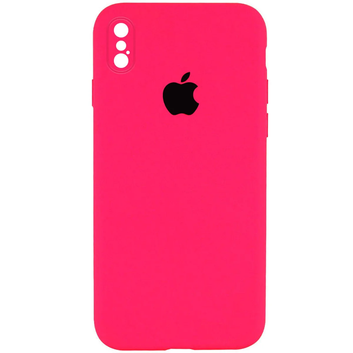 Чехол Silicone Case Square Full Camera Protective (AA) для Apple iPhone XS Max (6.5") Розовый / Barbie pink
