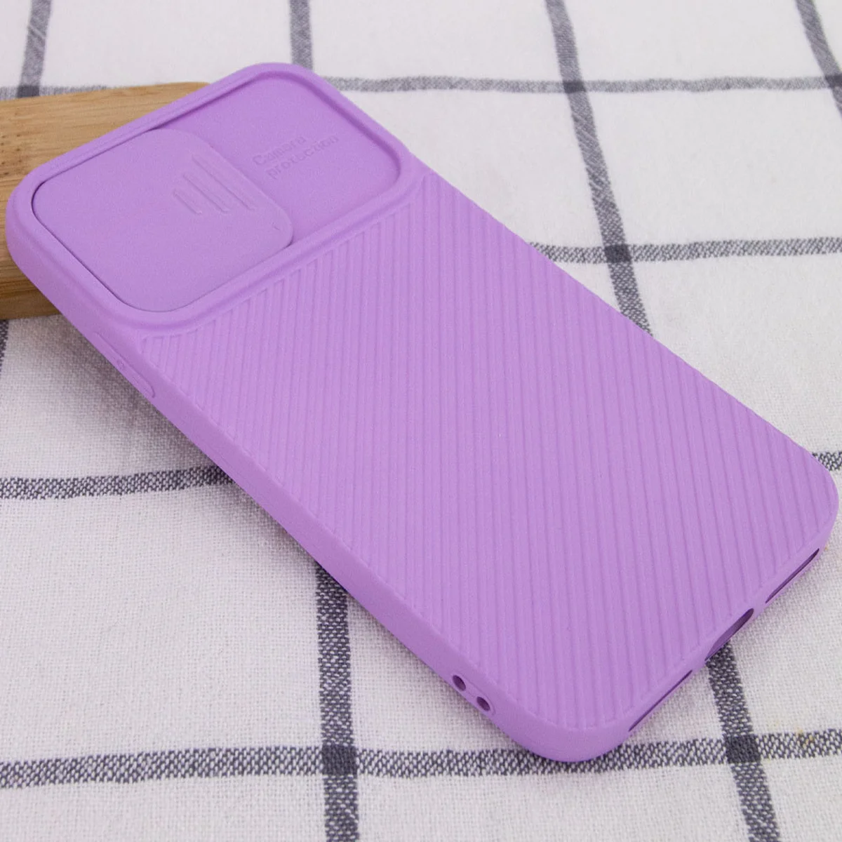 Чехол Camshield Square TPU со шторкой для камеры для Apple iPhone XS Max (6.5") Сиреневый