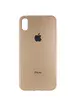 TPU+Glass чехол GLOSSY Logo Full camera для Apple iPhone XS Max (6.5") Золотой