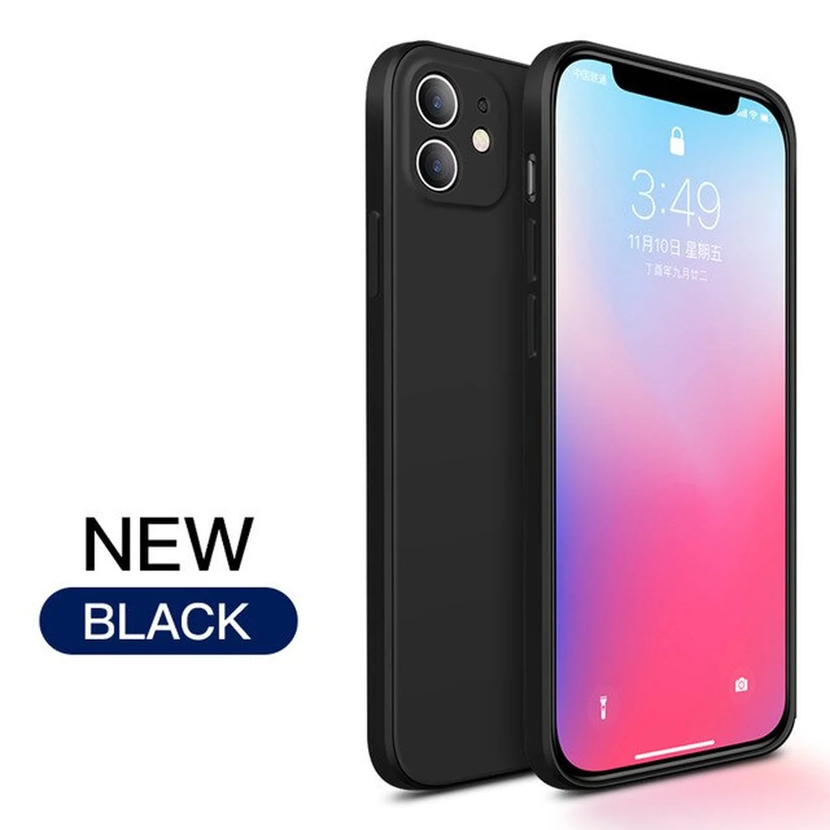 Силіконовий чохол "Square Silicone" чорний для iPhone 11