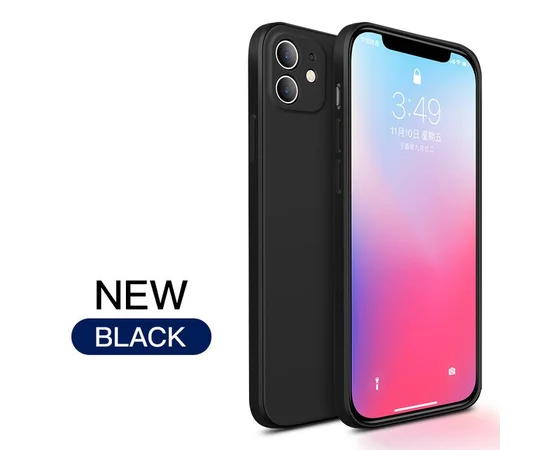 Силиконовый чехол "Square Silicone" черный для iPhone 11