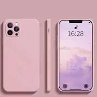 Силиконовый чехол "Square Silicone" бледно-розовый для iPhone 11 Pro