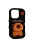 Силиконовый 3D чехол "CAPYBARA " с подставкой для iPhone 12 / 12 Pro Черный