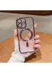Силіконовий чохол "Transparent Plating" with MagSafe для Apple iPhone 11 Фіолетовий