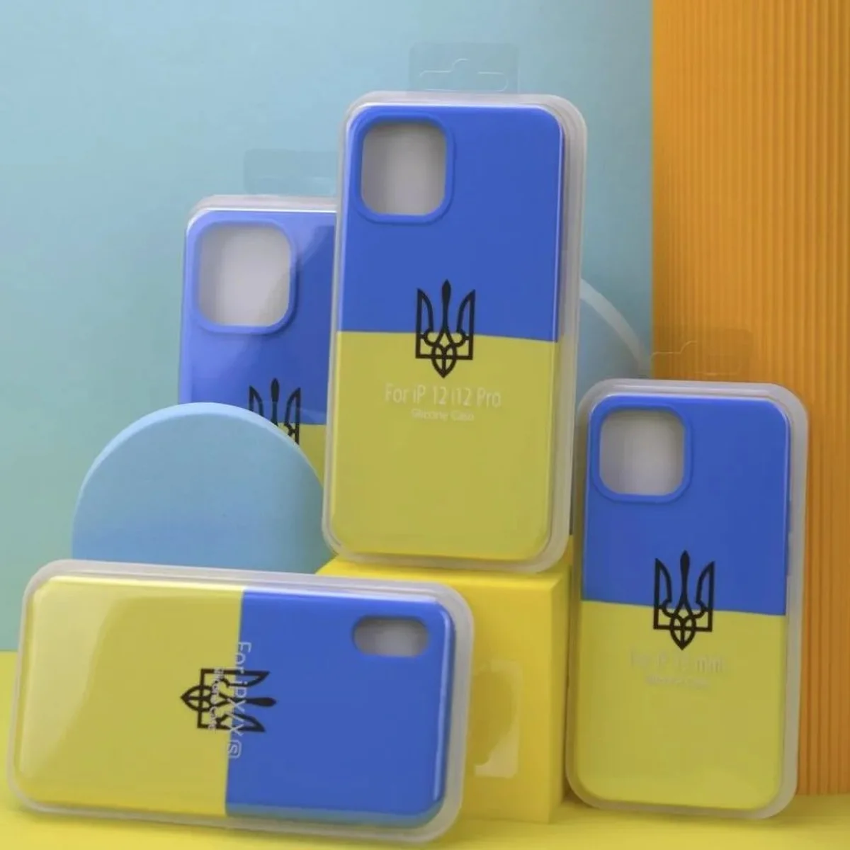Силиконовый чехол Silicone Case Full Protective для Apple iPhone 12 / 12 Pro Ukraine