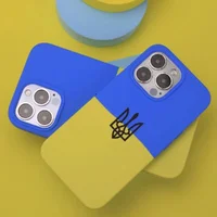 Силиконовый чехол Silicone Case Full Protective для Apple iPhone 13 Pro Max Ukraine