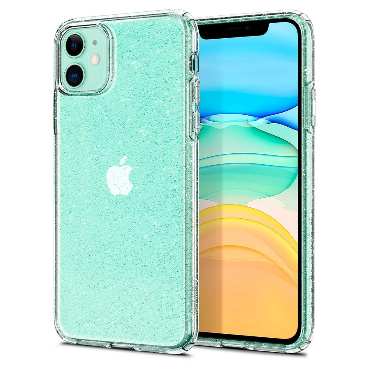 Силіконовий чохол "Bling Diamond" з блискітками для iPhone 11 Прозорий
