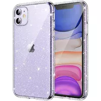 Силіконовий чохол "Bling Diamond" з блискітками для iPhone 11 Прозорий