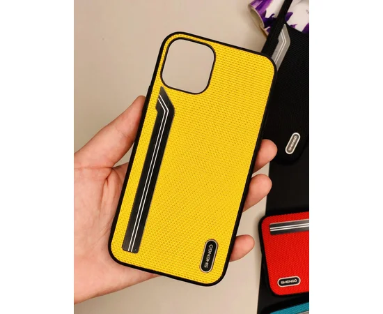 TPU чехол SHENGO Textile series для Apple iPhone 11 (6.1") Желтый