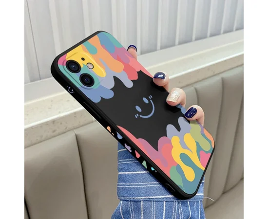 Силиконовый чехол "Summer Ice Cream" черный для iPhone 12