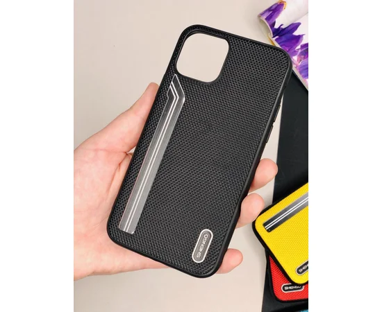 TPU чехол SHENGO Textile series для Apple iPhone 11 Pro (5.8") Черный