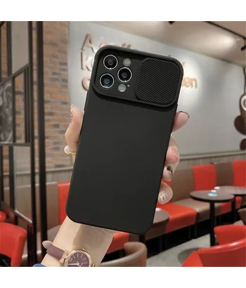 Силіконовий чохол "Lens Protection" для iPhone 14 Pro Max Чорний