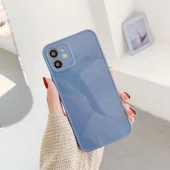 Силиконовый чехол "Candy Color" синий для iPhone 12