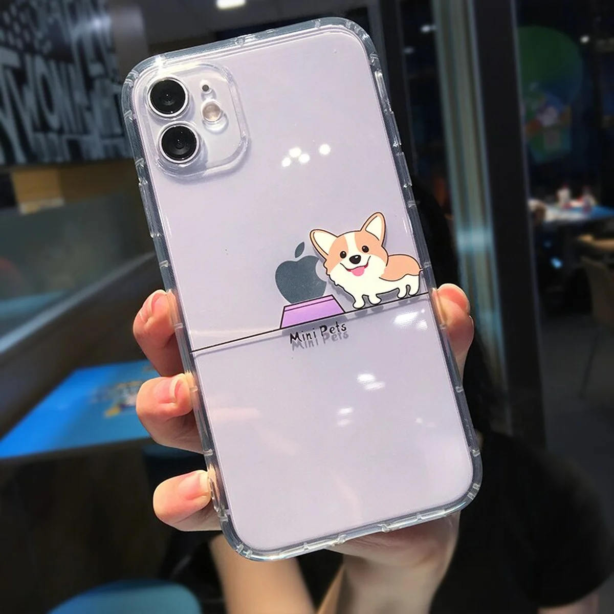 Силиконовый чехол "Mini Pets" Корги для iPhone 12