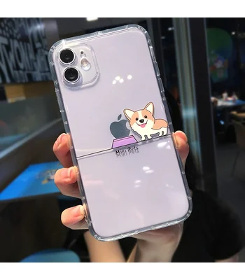 Силиконовый чехол "Mini Pets" Корги для iPhone 12