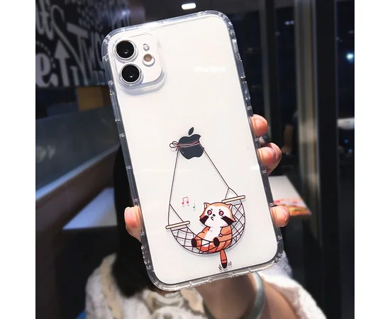 Силиконовый чехол "Mini Pets" Малая панда для iPhone 12