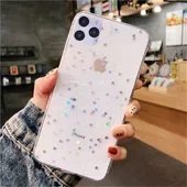 Силиконовый чехол прозрачный "Moskado" сердечки для iPhone 12 Pro / 12