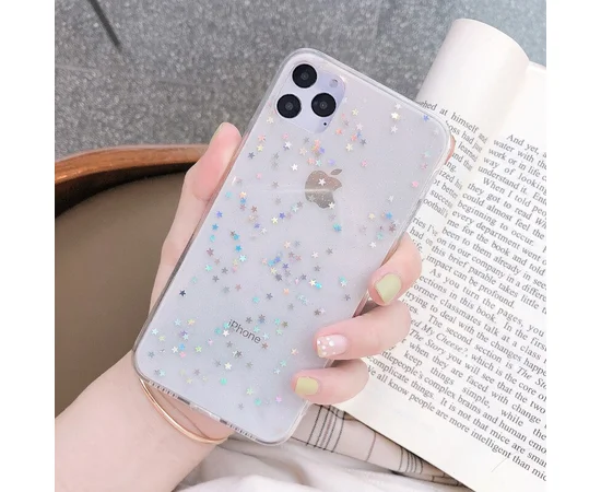 Силіконовий чохол прозорий "Moskado" зірочки для iPhone 12 Pro / 12