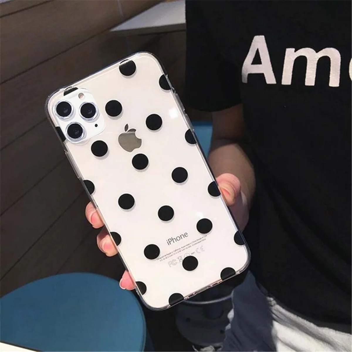 Силиконовый чехол "USLION" Black dots для iPhone 12 Pro / 12