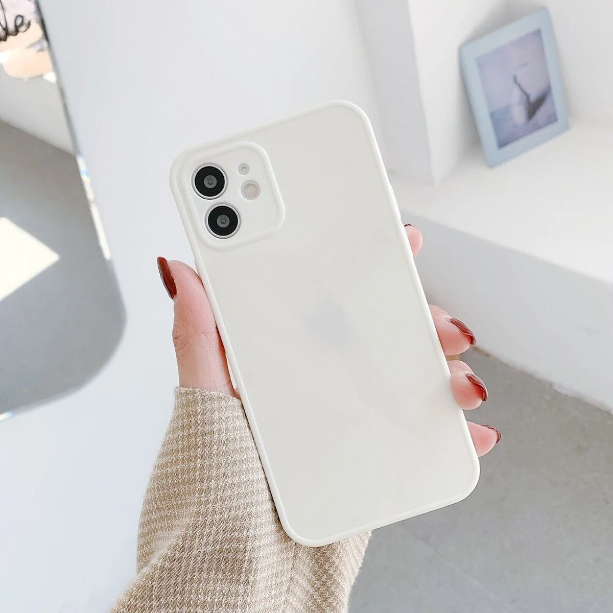 Силіконовий чохол "Candy Color" білий для iPhone 12