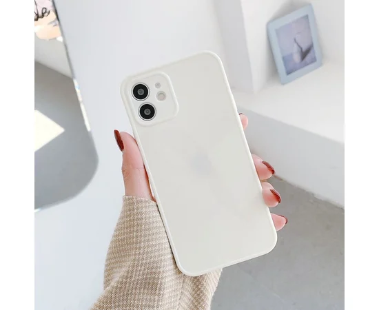 Силиконовый чехол "Candy Color" белый для iPhone 12