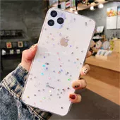 Силіконовий чохол прозорий "Moskado" серця для iPhone 12 Pro / 12