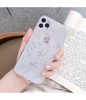 Силіконовий чохол прозорий "Moskado" зірочки для iPhone 12 Pro / 12