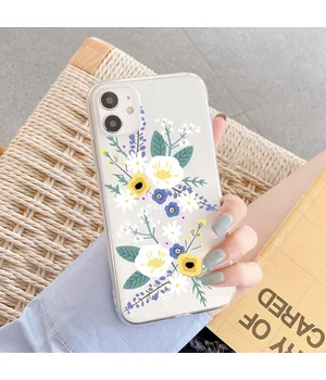 Силіконовий чохол "USLION" Colorful flowers для iPhone 12 Pro / 12